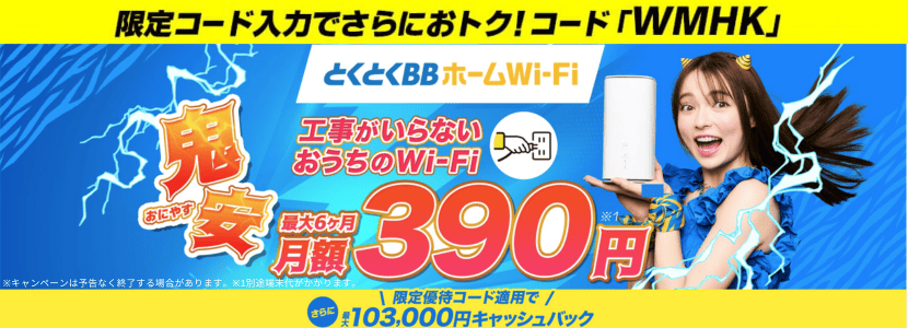 とくとくBBホームワイファイ