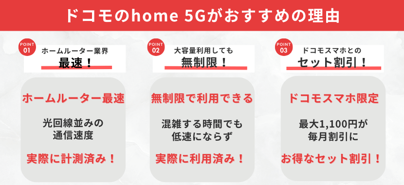 ドコモのホームルーター home 5Gの評判・口コミは？速度は遅い