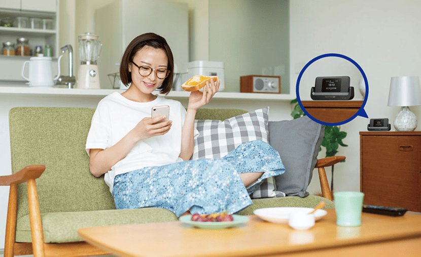 ドックに装着することで通信性能向上