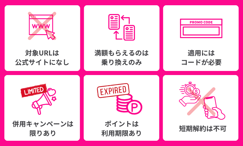 三木谷キャンペーンの注意事項は？