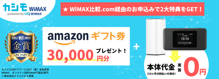 pocket wifiのカシモWiMAX